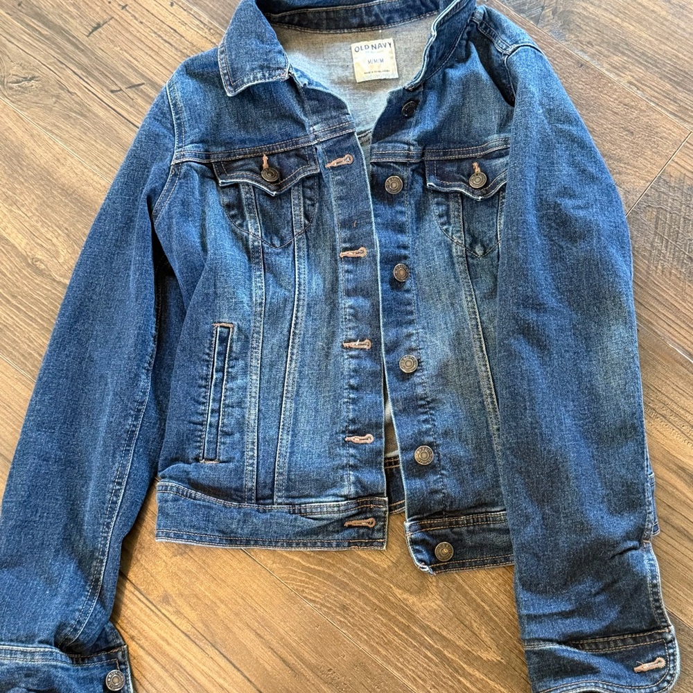 Old Navy Blue Denim Jacket with Button Front